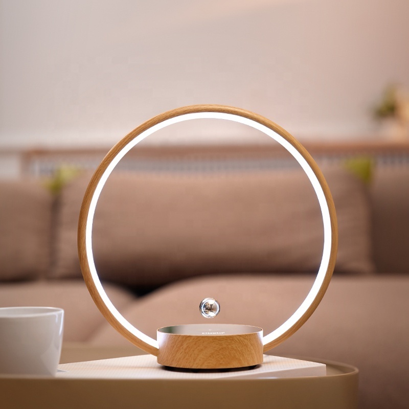 Modern Luxury Wireless Bedside Night Lamp Restaurant Circlo Magnetic Levitation Floating Flying Switch LED Table Lamp Home Light