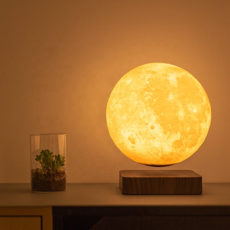 High Quality 18CM Moon Led Office Table Touch Control Magnetic Levitating Floating Pendant  Home Light