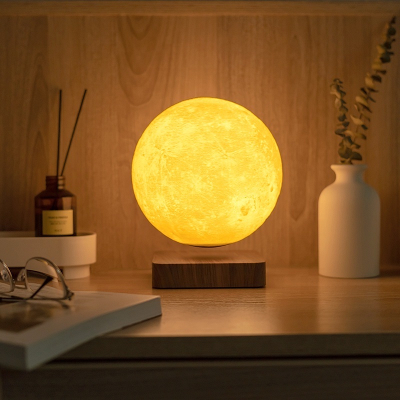 High Quality 18CM Moon Led Office Table Touch Control Magnetic Levitating Floating Pendant  Home Light