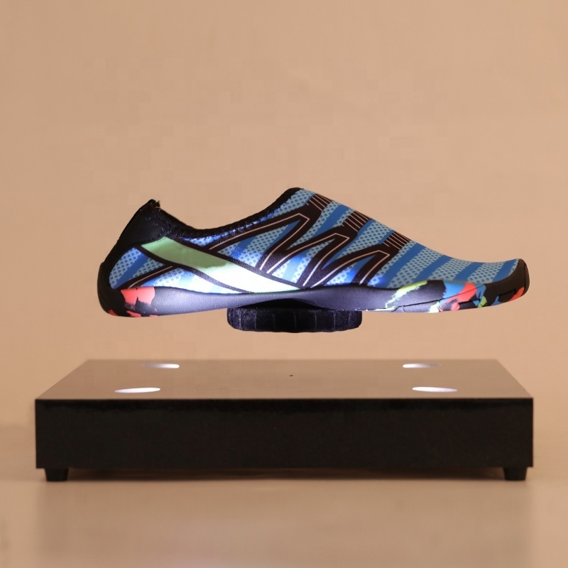 500g Load Custom Logo Acrylic Slatwall Shoe Shelf Shelves Wall Mounted Magnetic Levitating Floating Shoe Display