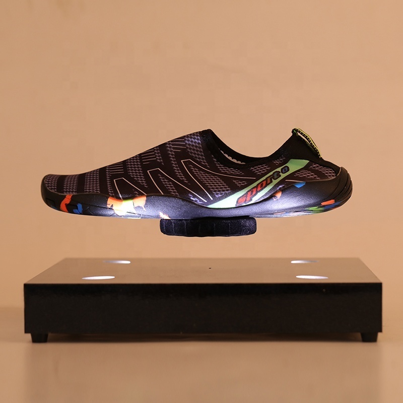 500g Load Custom Logo Acrylic Slatwall Shoe Shelf Shelves Wall Mounted Magnetic Levitating Floating Shoe Display