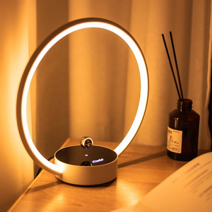 Modern Luxury Wireless Bedside Night Lamp Restaurant Circlo Magnetic Levitation Floating Flying Switch LED Table Lamp Home Light