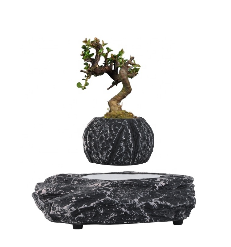 Nordic ceramic simple personality hot sell Floating Magnetic Levitation Cache Pots For Plants