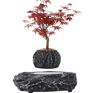 Nordic ceramic simple personality hot sell Floating Magnetic Levitation Cache Pots For Plants