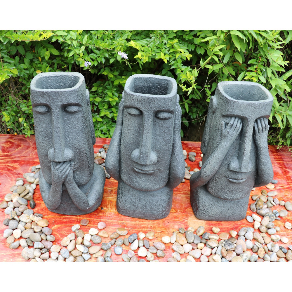 Factory Price Large Abstract Pop Mgo Garden Statues Outdoor Decorations Giant Planter Sculpture