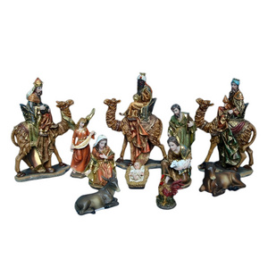 Christmas Decoration Custom Handmade 8inch Resin Nativity Set Catholic Religious Statues