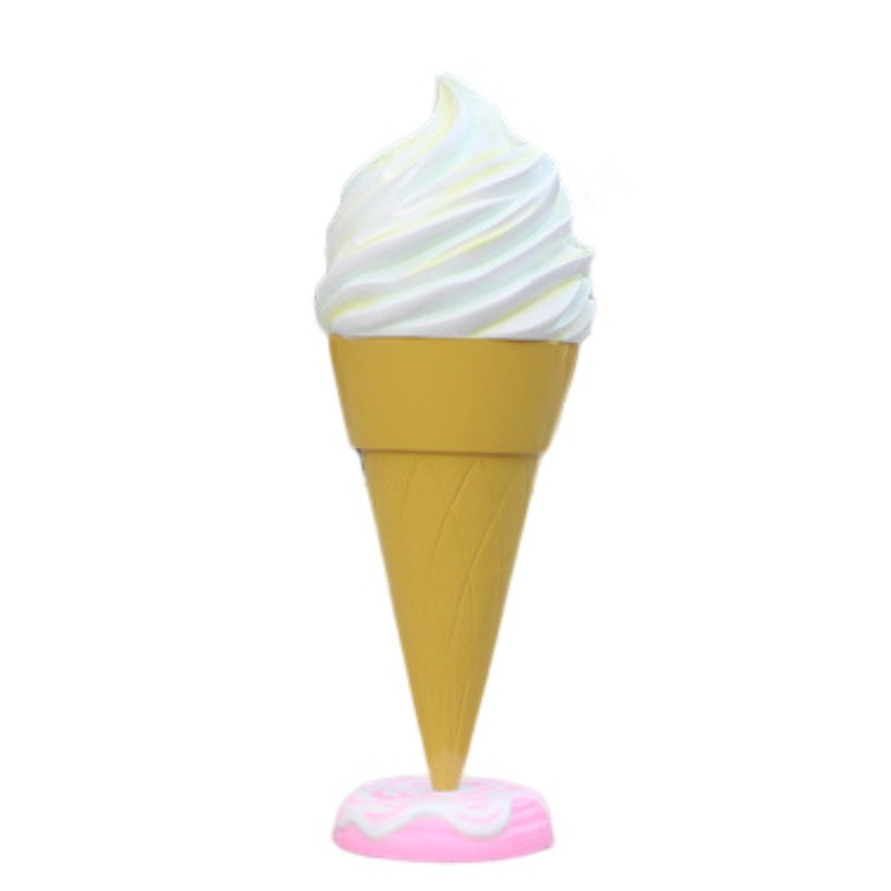 Outdoor giant 2.15m ice cream sculpture fiberglass sculpture for party decoration