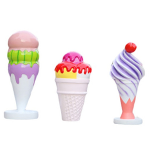 Outdoor giant 2.15m ice cream sculpture fiberglass sculpture for party decoration