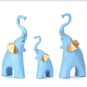 Custom Wholesale Resin Crafts Home Decoration Gifts Kids Toys Multicolor Elephant Sculpture