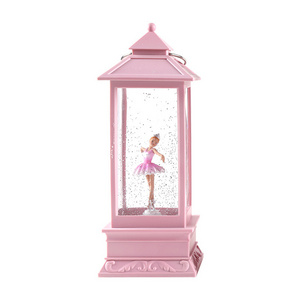 New Ballerina Lantern Light Snow Globe Kids gifts Cute girl Snowglobe with music dancer crystal ball tabletop ornament