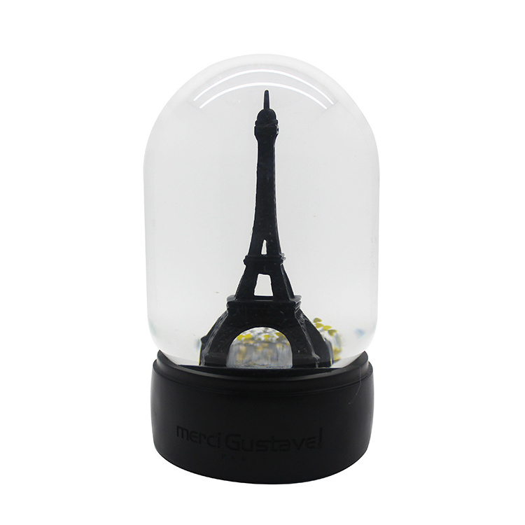 custom resin oval water balloon Eiffel tower souvenir large snow globe paris souvenir gift European tourist souvenirs