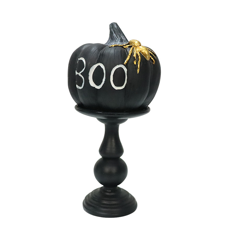 custom 2024 resin halloween pumpkin light statue ornament holidays party decor resin craft halloween garden ornament