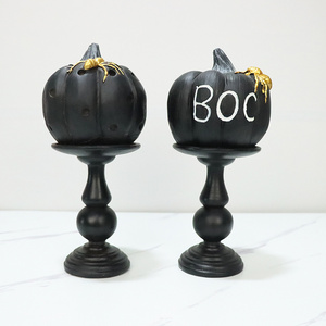 custom 2024 resin halloween pumpkin light statue ornament holidays party decor resin craft halloween garden ornament