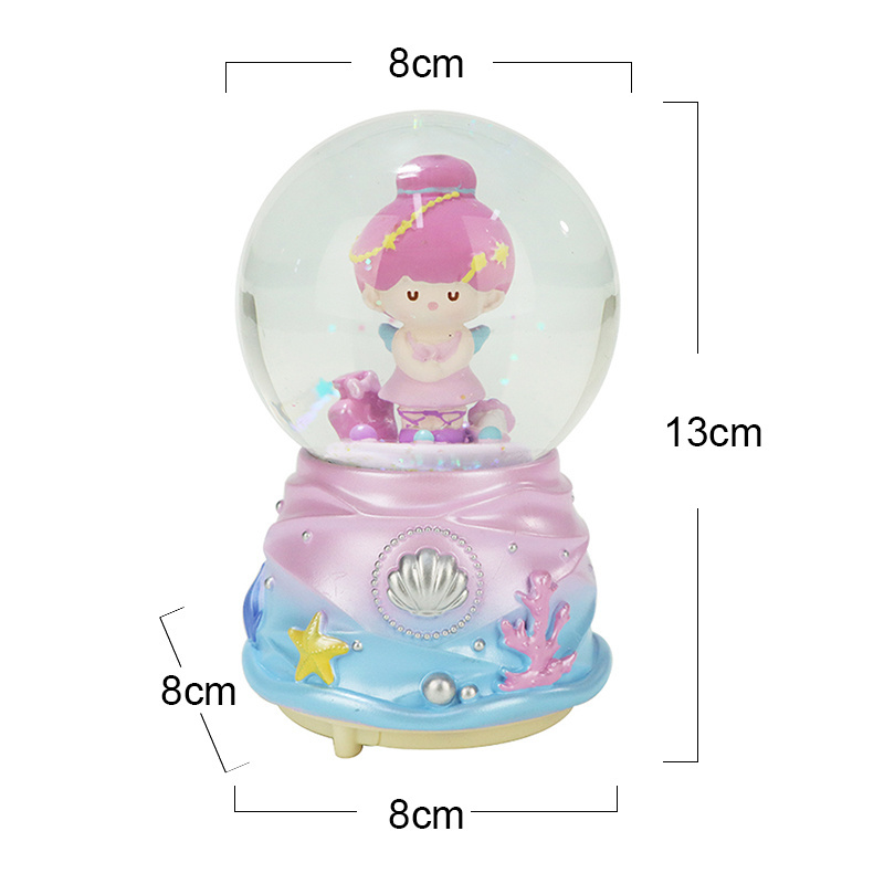 New Custom Resin Craft Snow Globe Glitter Snowball/Water Globe for Kids Kid-Friendly Gift for Home Decor cute snow globe