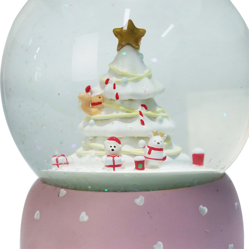 New Product Ideas 2024 Cute Animals Christmas Trees Decoration Snow Globe