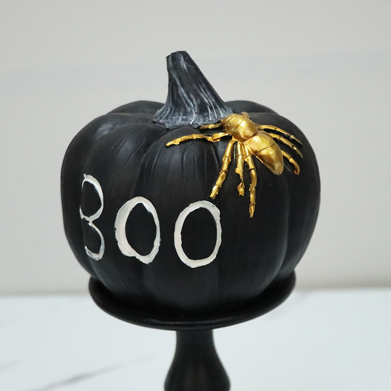 custom 2024 resin halloween pumpkin light statue ornament holidays party decor resin craft halloween garden ornament