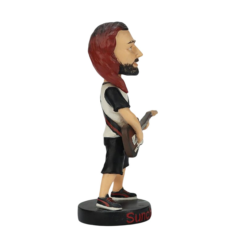 Custom 3D Guitar Figure Figurines Home Decoration Bobble Head Dolls Cheap Miniature Toy Souvenir Resin Europe Artificial Music