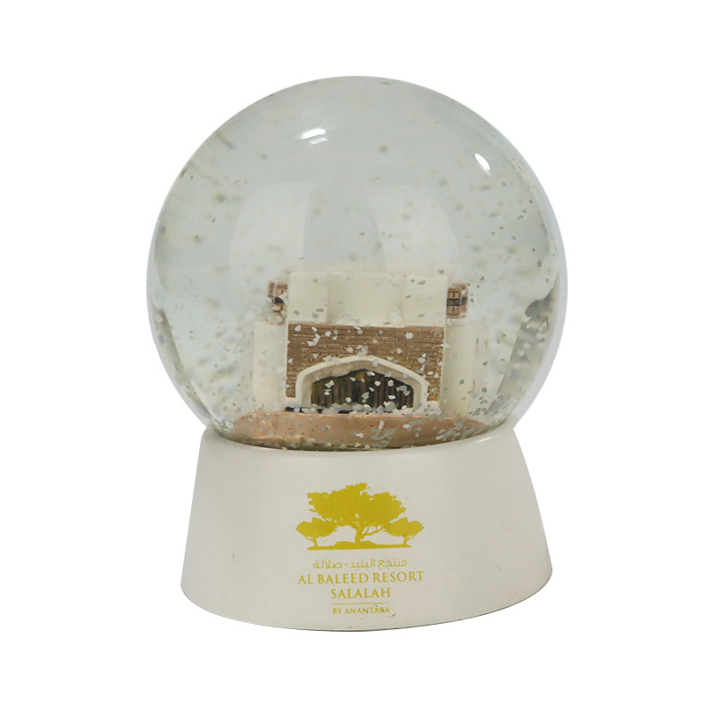 Custom Glass Ball Country Snow Globes Magnificent Ornament Souvenir Gifts Resin Sparkling Snow Ball Water Globe