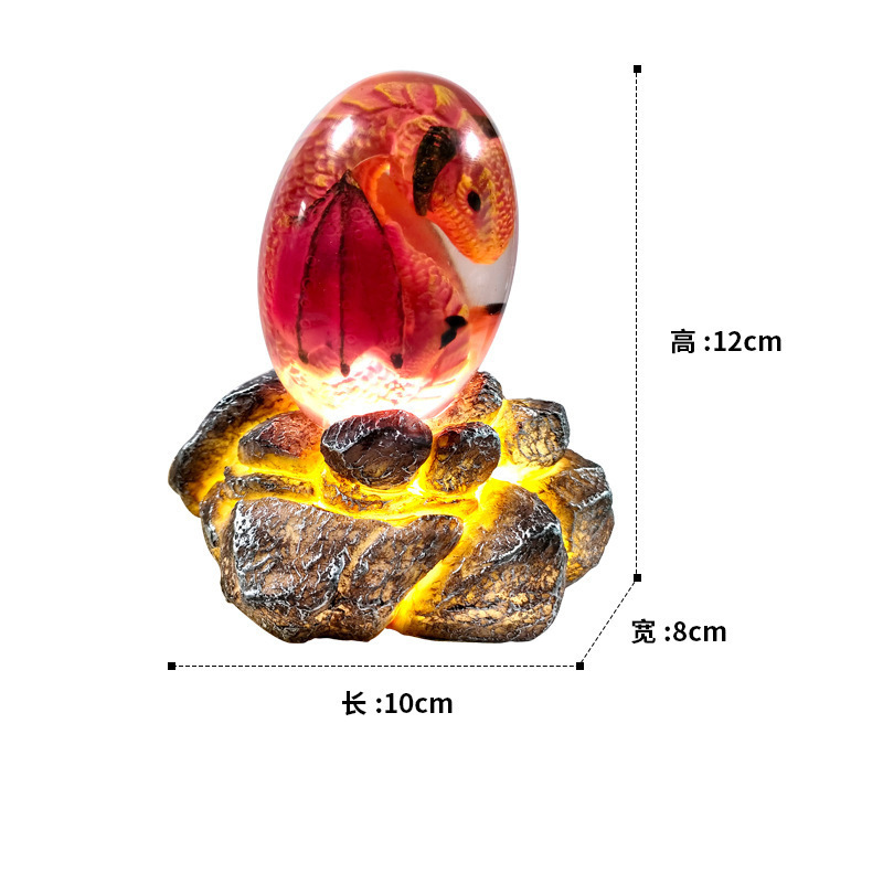 Lava Dragon Egg Ornamental Collection Dinosaur Statue Home Decor Resin Dragon Egg Crystal Mineral Gemstone Reiki Easter Gift