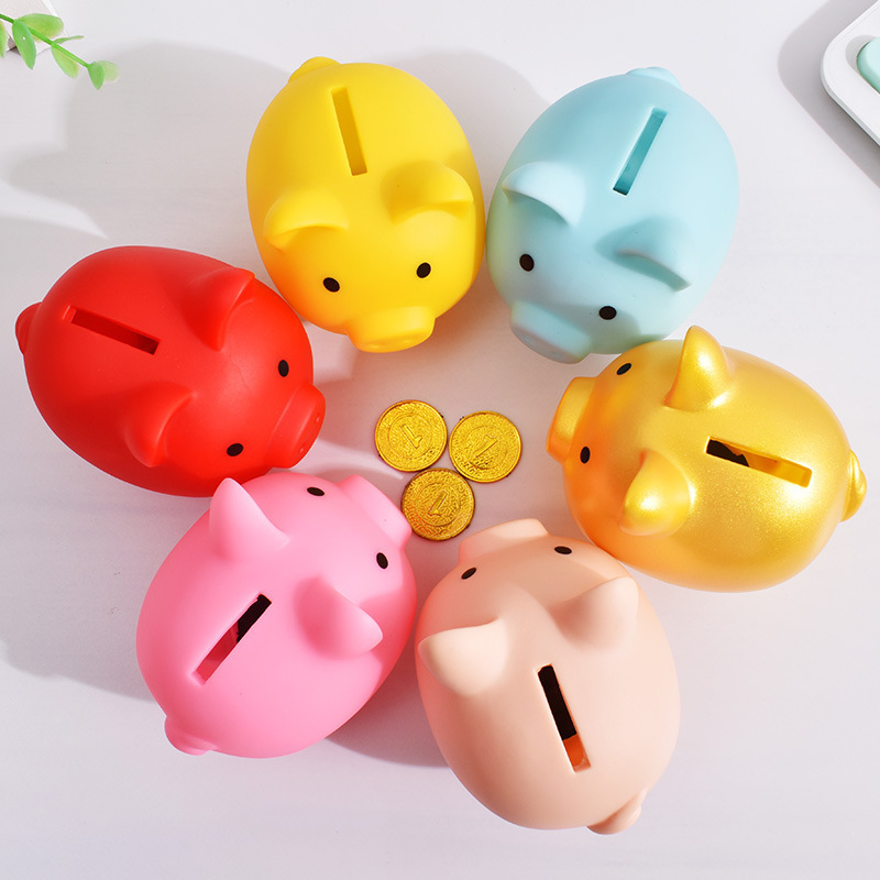 Golden Pig Large Piggy Bank Vinyl Cute Money Box Coins Savings Safe Box for Adults Kids Birthday Festival Best Gifts Home Decor