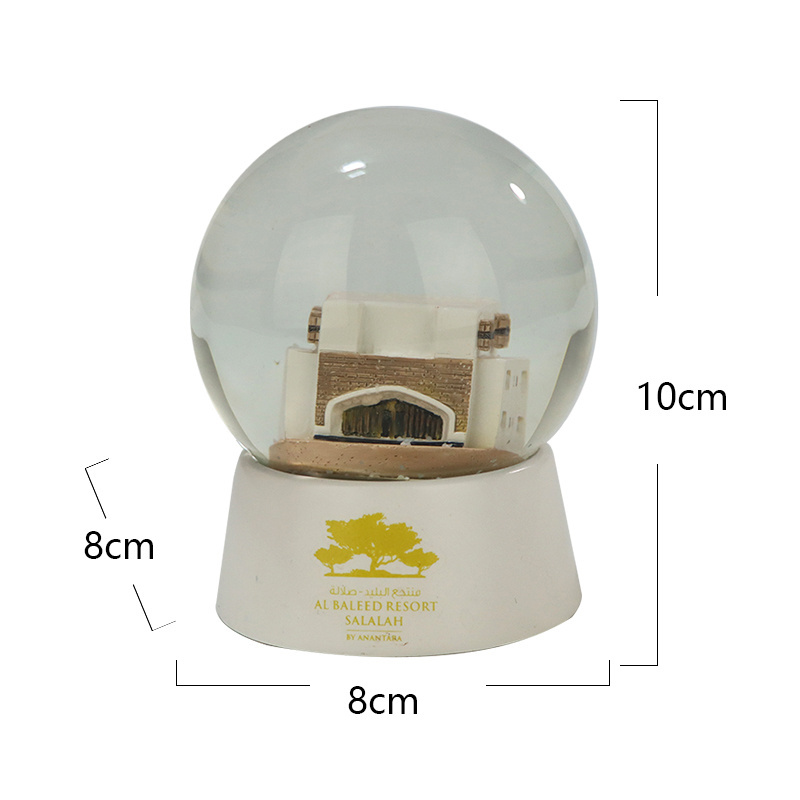 Custom Glass Ball Country Snow Globes Magnificent Ornament Souvenir Gifts Resin Sparkling Snow Ball Water Globe