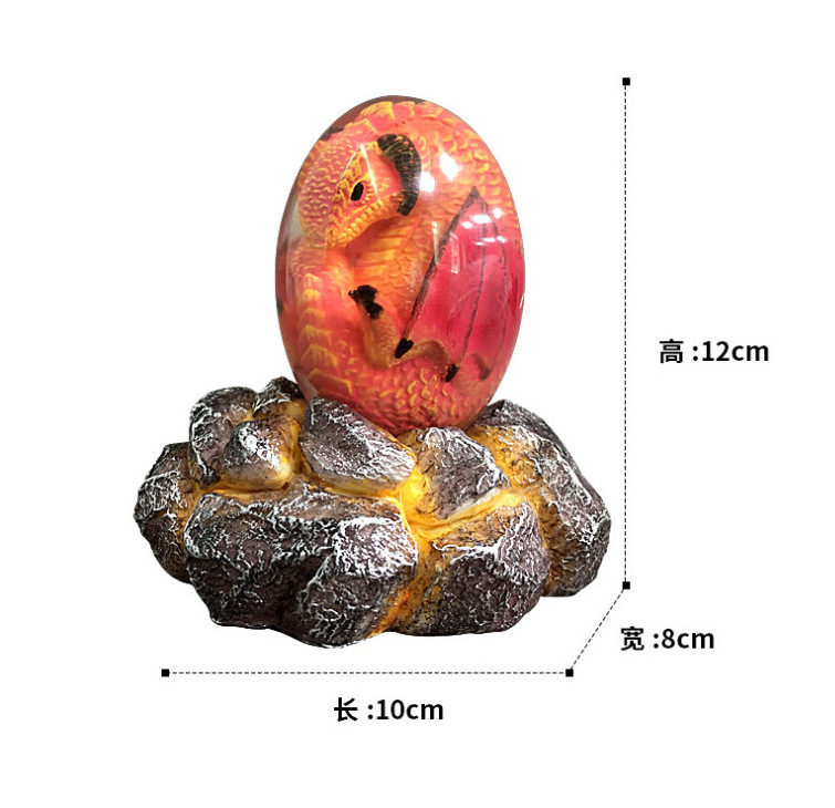 Lava Dragon Egg Ornamental Collection Dinosaur Statue Home Decor Resin Dragon Egg Crystal Mineral Gemstone Reiki Easter Gift