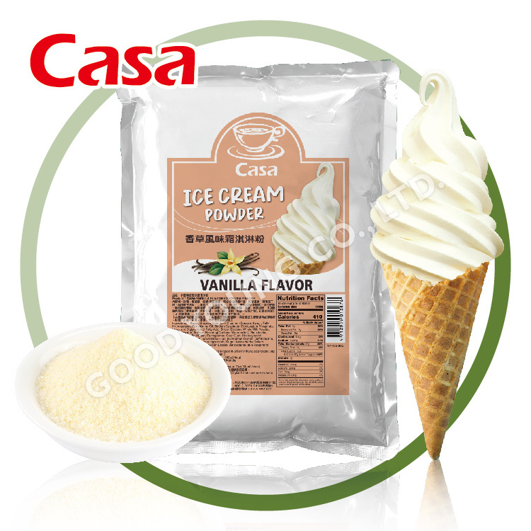 Ice Cream Material for Dessert 1KG Vanilla Flavor Instant Soft Serve Ice Cream Powder Mix