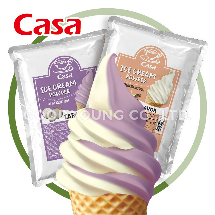 Ice Cream Material for Dessert 1KG Vanilla Flavor Instant Soft Serve Ice Cream Powder Mix