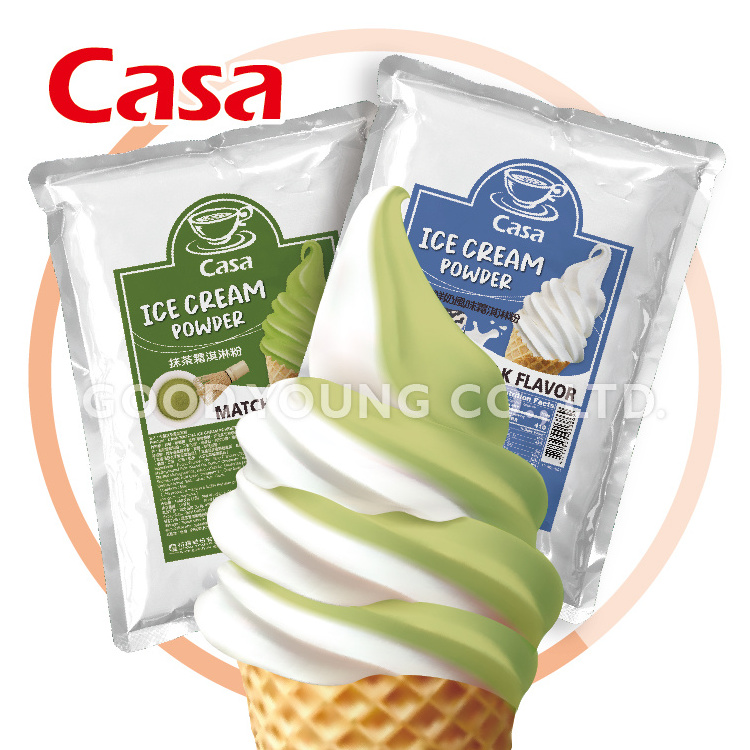 Ice Cream Material for Dessert 1KG Hokkaidou Milk Flavor Instant Soft Serve Ice Cream Powder Mix