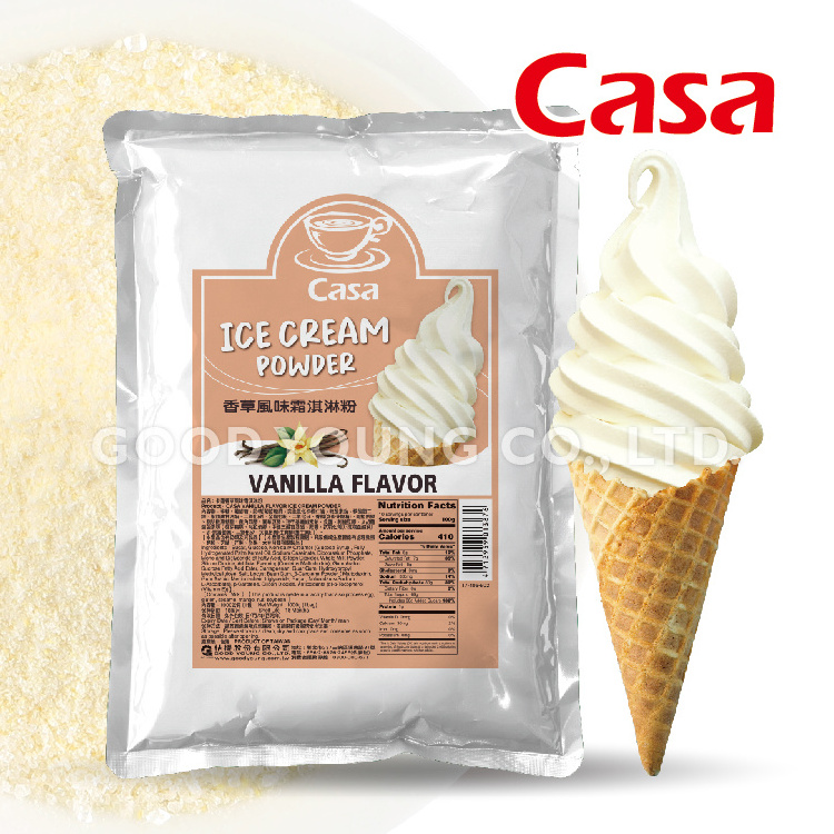 Ice Cream Material for Dessert 1KG Vanilla Flavor Instant Soft Serve Ice Cream Powder Mix