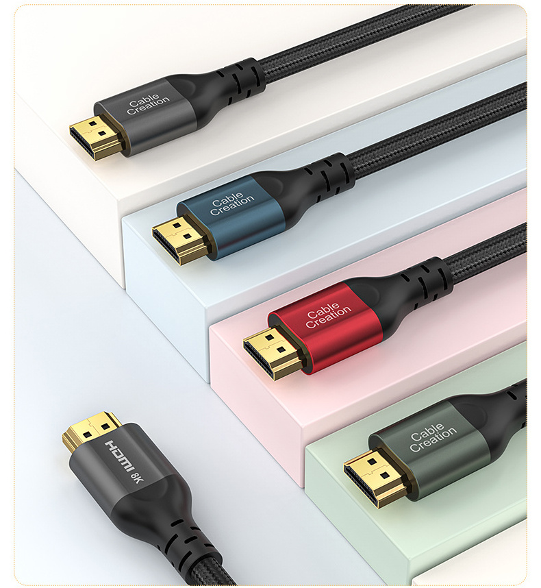 Wholesale Oem 1m 2m 3m  HDMI2.1 M to M Cable 48Gpbps 8K60Hz 4K120Hz 8K hdmi 2.1 Cable