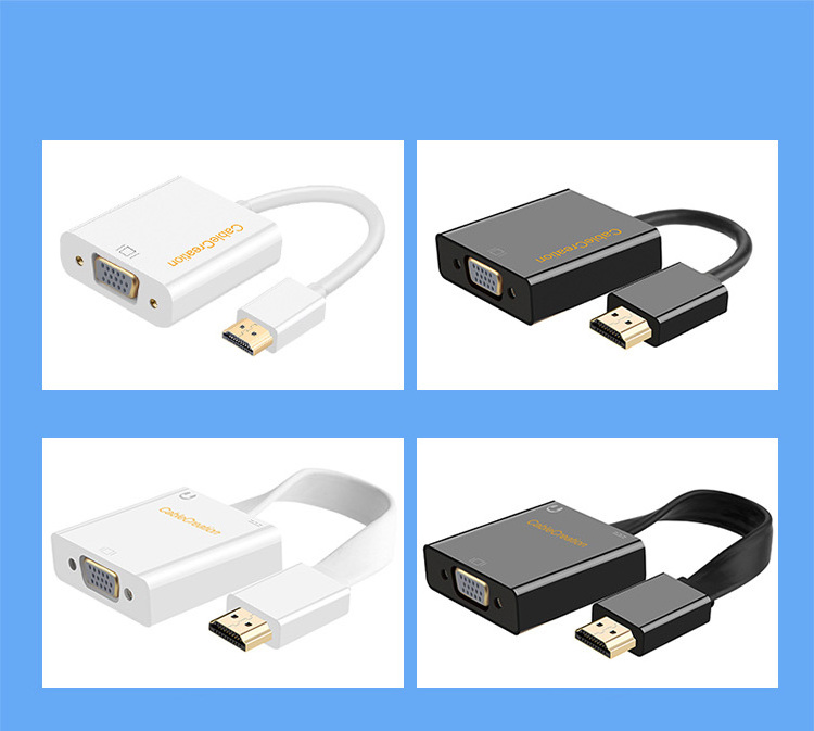 Customize 1080P hdmi to vga with audio conversion cable hdmi to vga converter