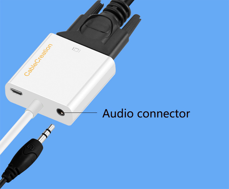 Customize 1080P hdmi to vga with audio conversion cable hdmi to vga converter