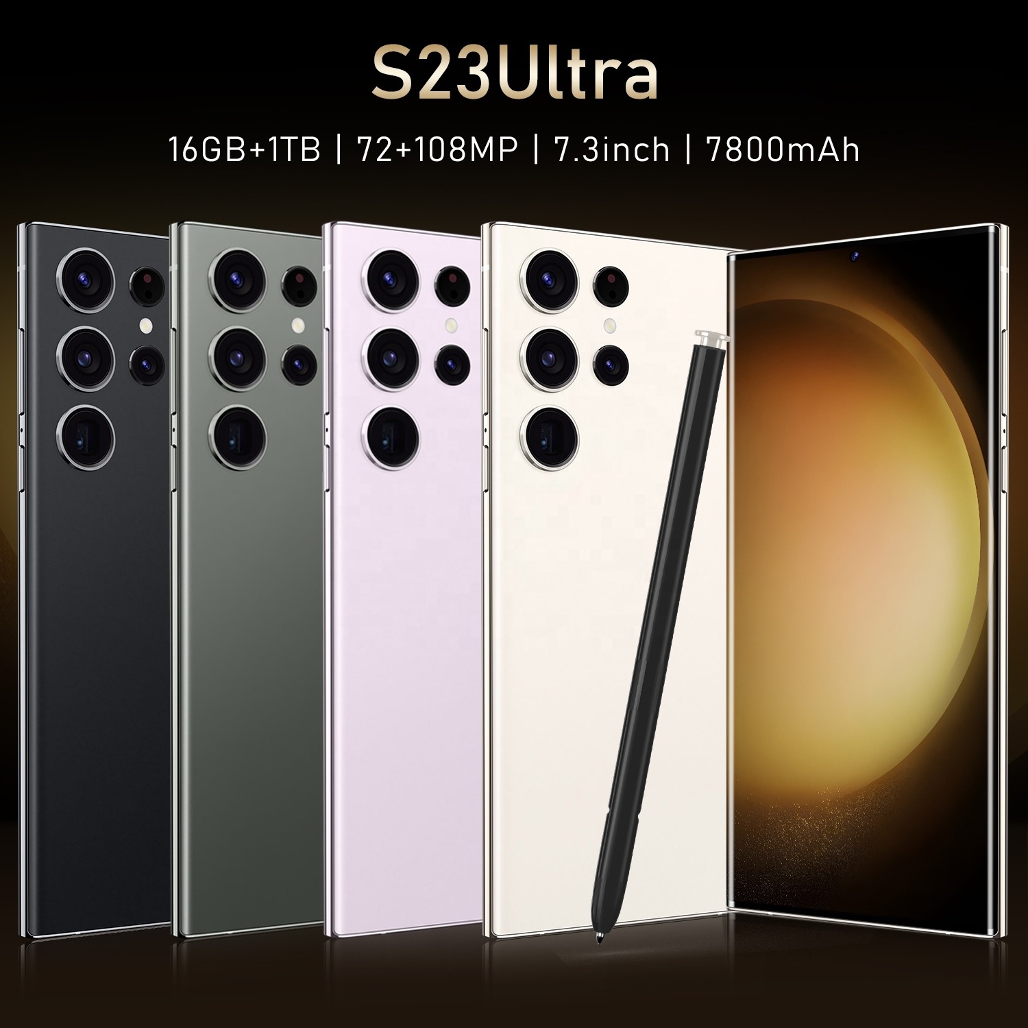 Original s23 ultra 7.2 inch 16GB+1TB Android smartphone 10 core 5G LET phone HD screen face ID version mobile phone