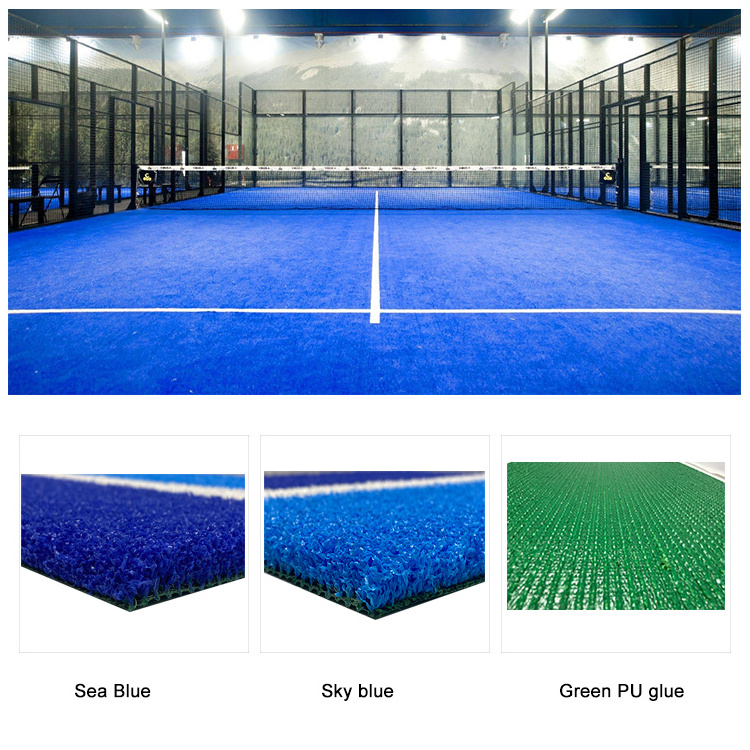 13mm Premium quality Custom blue durable outdoor artificial grass padel tennis court