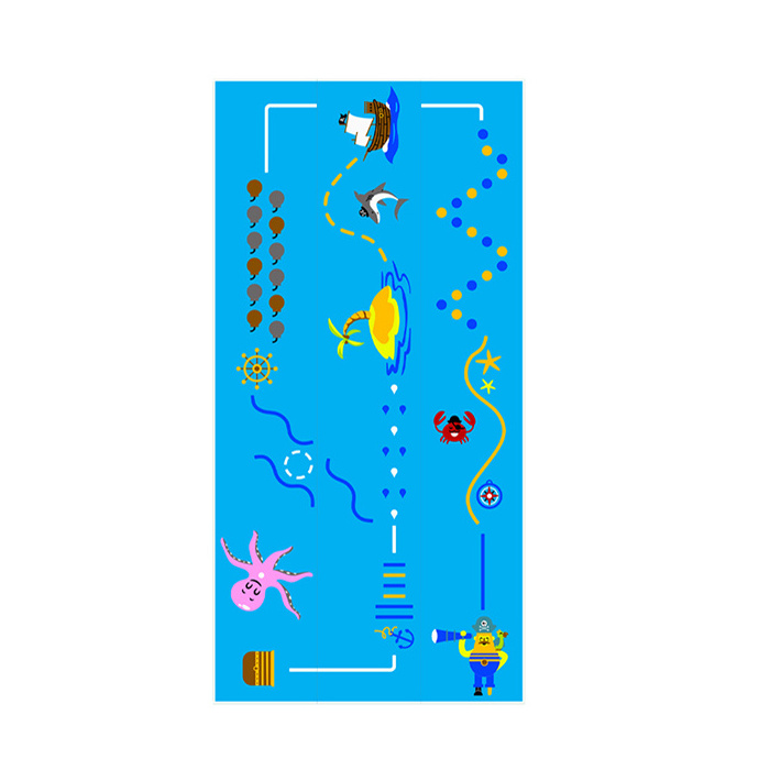 New Design Custom Fun game carpet Artificial Grass Pattern for child Physical Fitness