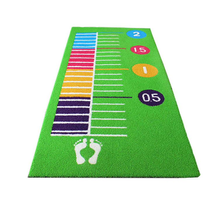 New Design Custom Fun game carpet Artificial Grass Pattern for child Physical Fitness