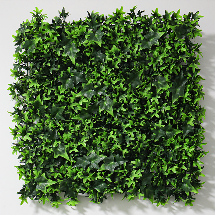 Home Outdoor Garden Decor Green Panel Artificial Grass Wall Backdrop ANTI-UV Faux Plastic Eucalyptus Plastic Plant Pe,plastic