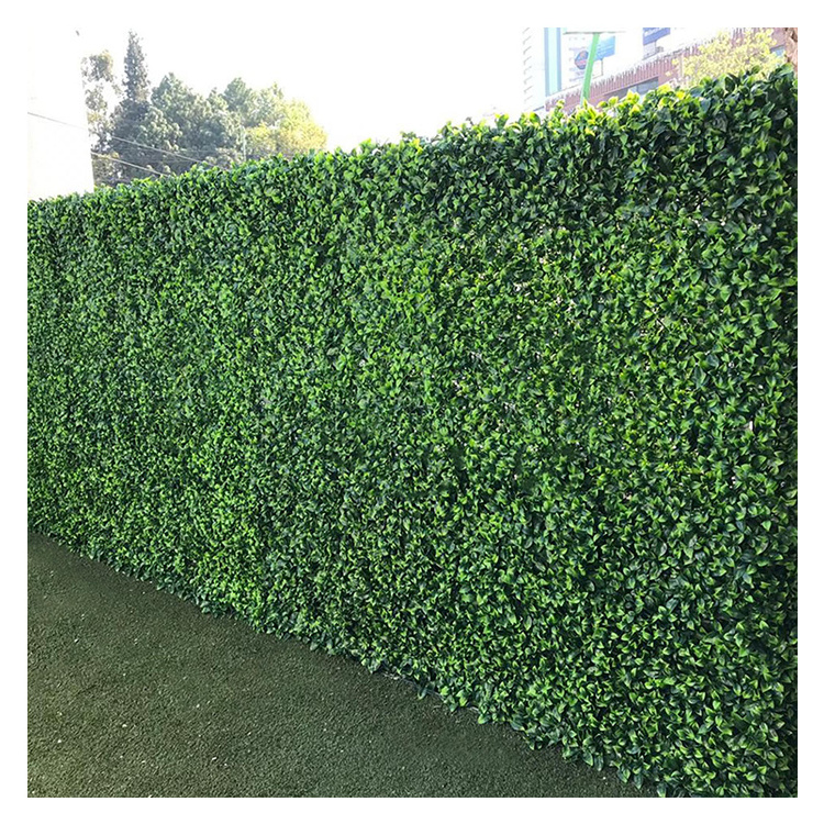 Home Outdoor Garden Decor Green Panel Artificial Grass Wall Backdrop ANTI-UV Faux Plastic Eucalyptus Plastic Plant Pe,plastic