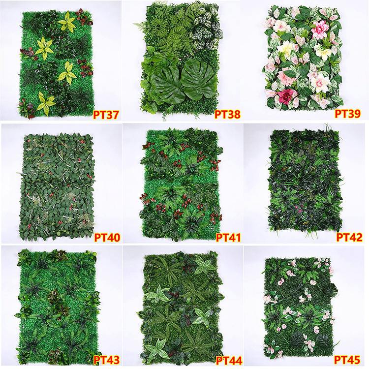 Grass Wall Boxwood Hedge Plant Vertical Garden Wall Grass Decoration Artificial Green Plastic Artifical Plant Water Grass 200pcs