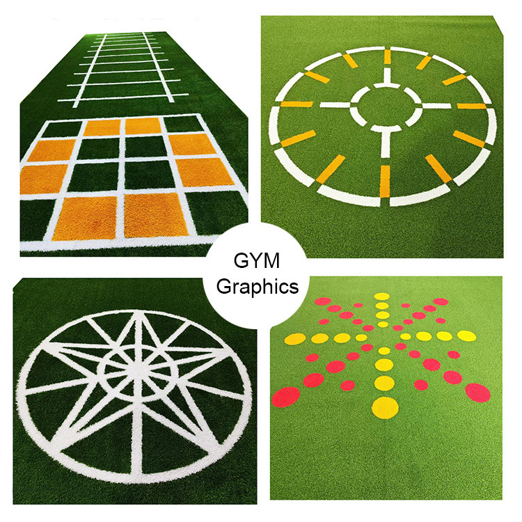 Premium Strong Track with Full Markings Gym Sled Flooring Sled track Sports artificial grass gym floor mat