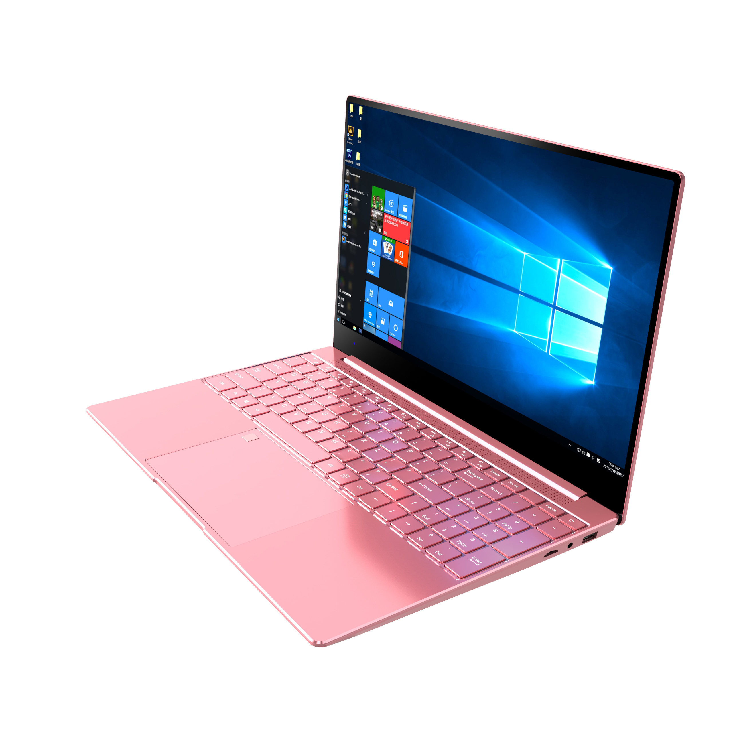 Wholesale 15.6 inch cheap  pink laptop DDR4 Ram 8GB SSD 1TB notebook computer with finger print unlock for office laptop