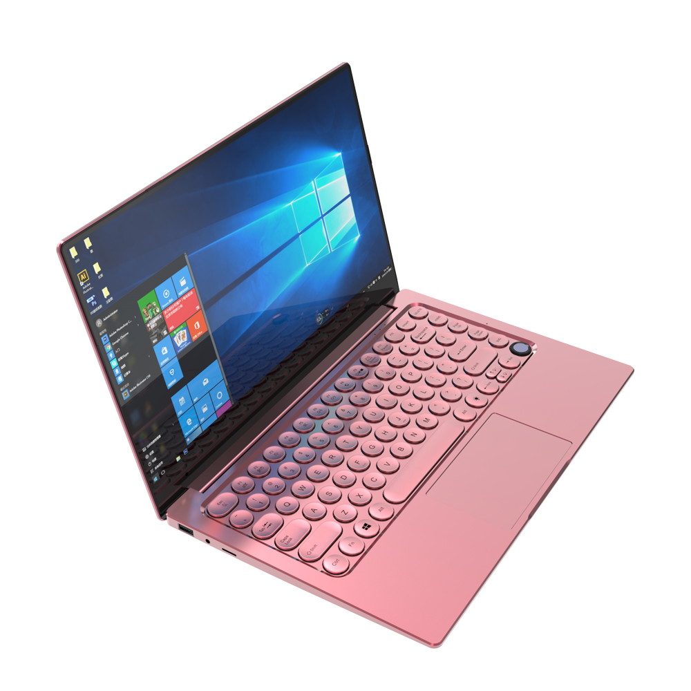 Wholesale 15.6 inch cheap  pink laptop DDR4 Ram 8GB SSD 1TB notebook computer with finger print unlock for office laptop