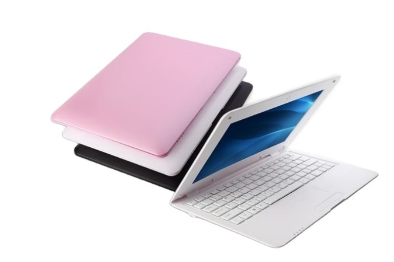 2020 cute pink laptop android 10.1 inch LED backlight portable lightweight student online class Front 0.3MP Laptop girls like