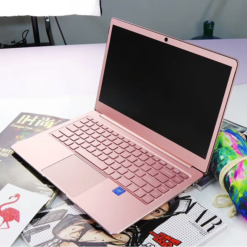 Ultra Slim 14 inch Laptop Pink Color 8GB RAM Laptop With Backlight Keyboard