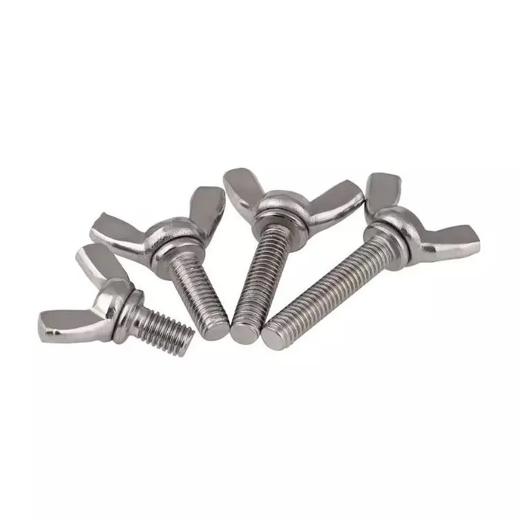 304 Stainless Steel Wing Nut Screw DIN316 Butterfly Bolt and Nut