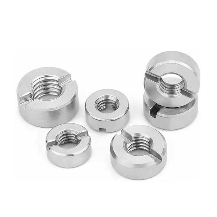 Wholesale m3 m4 m5 m6 m8 m10 m12 304 Stainless Steel Front Slotted Grooved Round Nuts