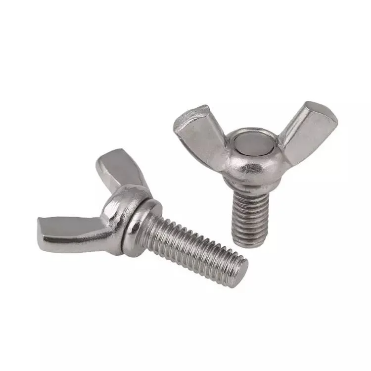 304 Stainless Steel Wing Nut Screw DIN316 Butterfly Bolt and Nut