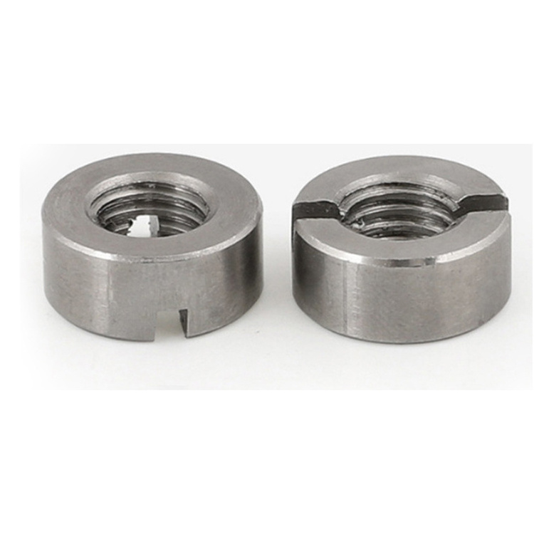 Wholesale m3 m4 m5 m6 m8 m10 m12 304 Stainless Steel Front Slotted Grooved Round Nuts