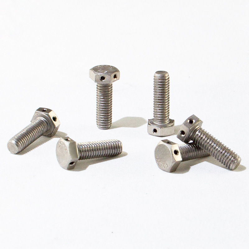 Carbon Steel Grade 4.8 8.8 10.9 12.9 Nickel Chrome Galvanized Plated Hex Bolt With Wire Hole On Head Din933 Din931